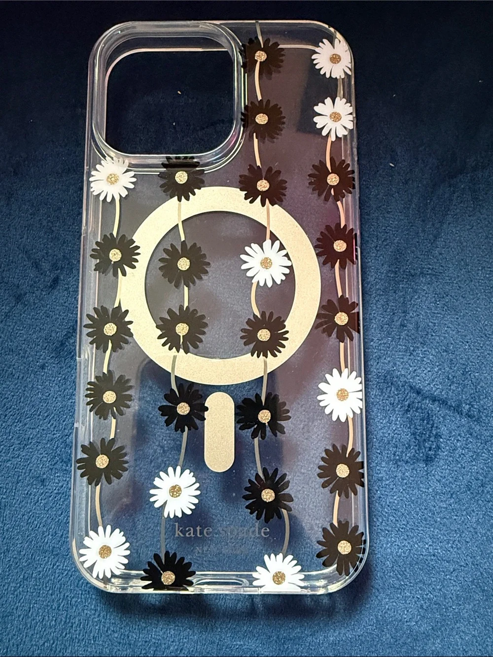 kate spade Clear Black Daisy Ring Phone Case - Black/Cream
